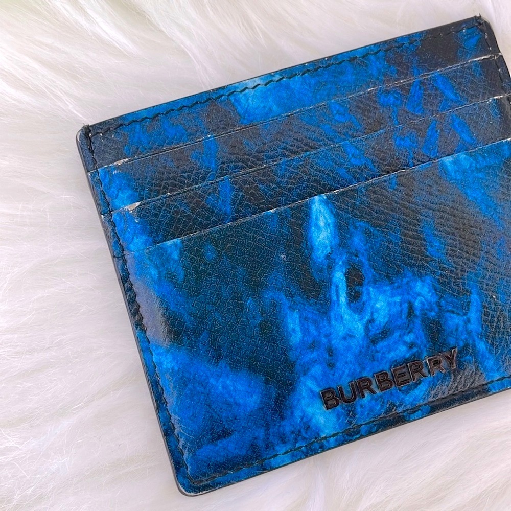 BURBERRY Sydney Ripple‎ Print Leather Card Case RARE! - Picture 4 of 14